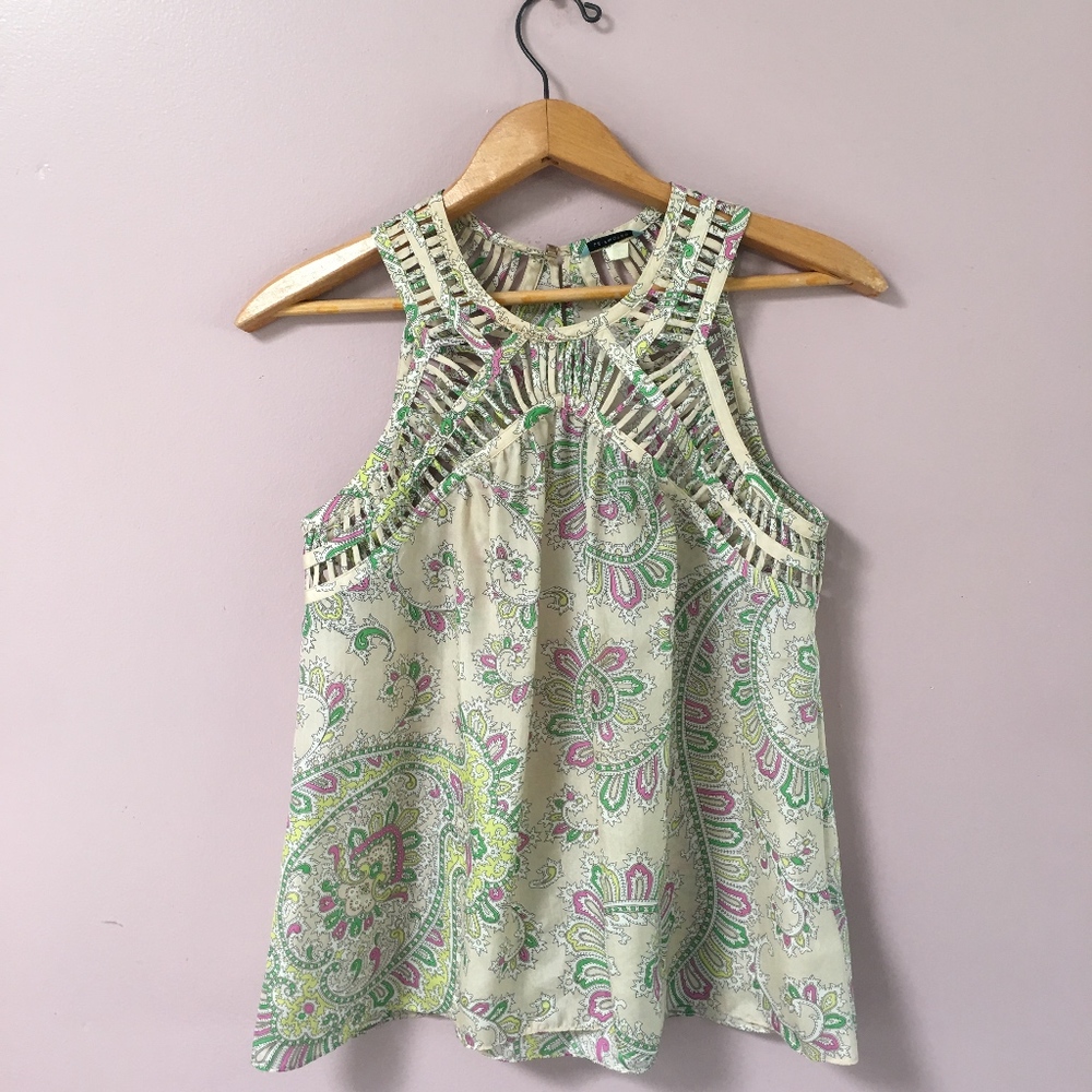 ANTHROPOLOGIE Leifnotes IDELLA Silk Top